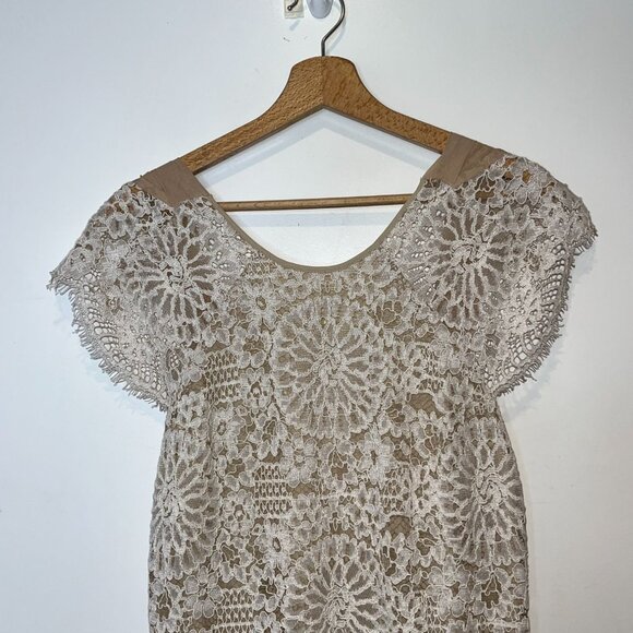 Alexis Lace Cocktail  Ivory Mini Dress Size. Medium M - Picture 4 of 12